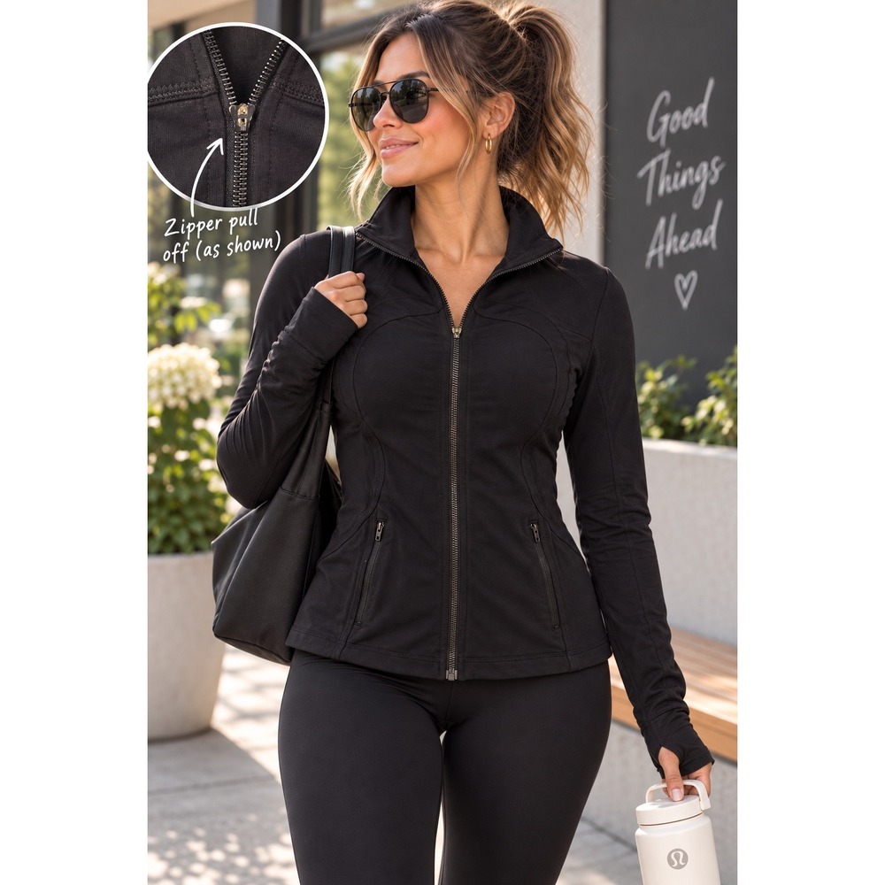 Lululemon Define Jacket Black Full Zip Active Minimalist Athleisure Sz 6